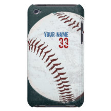 Vintage styled baseball ball case barely there iPod case