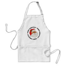 Vintage Styled Black Santa Cartoon Aprons