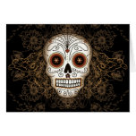 Vintage Sugar Skull Card