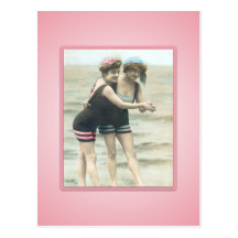 Vintage Sun Bather Beach Babes Postcard
