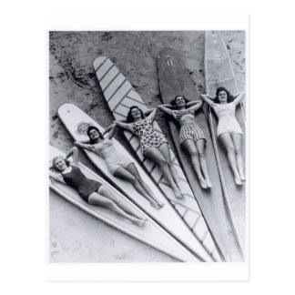 Vintage surf ladies Many Beach Australia Postcard
