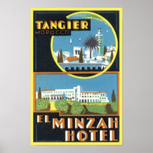 Vintage Tangier, Morocco El Minzah Hotel Posters