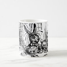 Vintage Tea Party; Alice, Hatter and March Hare Coffee Mugs