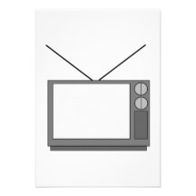 Vintage Television Invitations