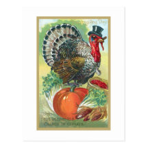 Vintage Thanksgiving Day Postcard reproduction