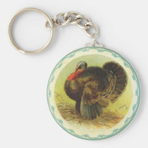 vintage thanksgiving keyring keychain