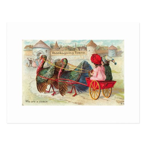 Vintage Thanksgiving Towne Postcard