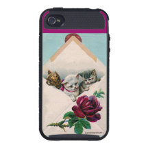 VINTAGE THREE LITTLE KITTENS IN AN ENVELOPE iPhone 4/4S CASES