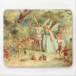 Vintage Thumbelina and Prince Wedding in Forest Mousepad
