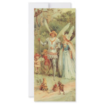 Vintage Thumbelina and Prince Wedding in Forest Custom Rack Card