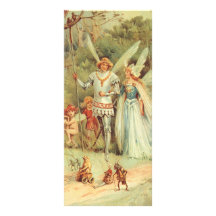 Vintage Thumbelina and Prince Wedding in Forest Custom Rack Card