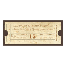 Vintage Ticket Invitation