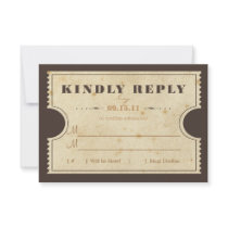 Vintage Ticket RSVP