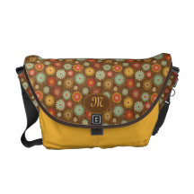 Vintage Tones Floral Pattern Courier Bag