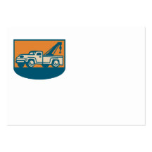 Vintage Tow Wrecker Pick-up Truck Business Card Template