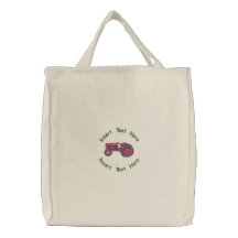 Vintage Tractor Embroidered Bag