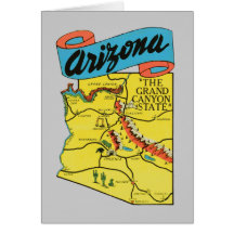 Vintage Travel Arizona AZ State Label Cards
