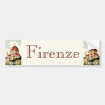 Vintage Travel Florence Firenze Italy Church Duomo Bumper Stickers