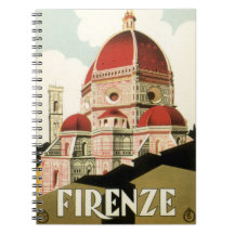 Vintage Travel Florence Firenze Italy Church Duomo Spiral Note Book