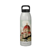 Vintage Travel Florence Firenze Italy Church Duomo Drinking Bottles