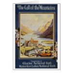 Vintage Travel - Glacier National Park Cards