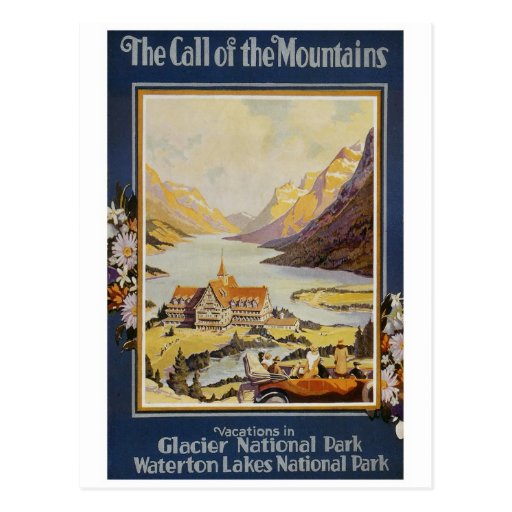Vintage Travel - Glacier National Park Postcards