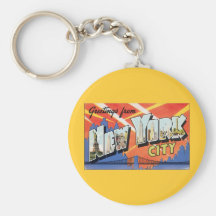 Vintage Travel, Greetings from New York City NYC Key Chains