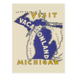 Vintage Travel - Michigan Vacationland Post Card