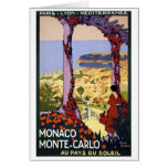 Vintage Travel - Monaco Monte-Carlo Greeting Card