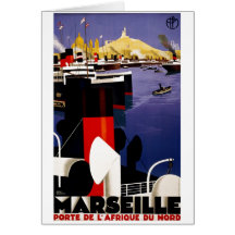 Vintage Travel Poster Ad Retro Prints Greeting Card