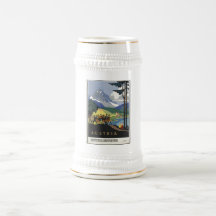Vintage Travel Poster Ad Retro Prints Coffee Mug
