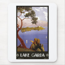Vintage Travel Poster Ad Retro Prints Mousepads