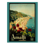 Vintage Travel Poster, Amalfi, Italy Postcard