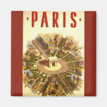 Vintage Travel Poster Arc de Triomphe Paris France Magnets