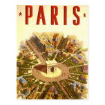 Vintage Travel Poster Arc de Triomphe Paris France Postcard