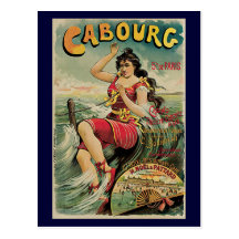 Vintage Travel Poster; Cabourg, France Postcard