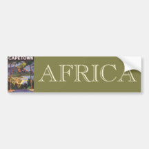 Vintage Travel Poster, Cape Town, South Africa Bumper Sticker