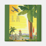 Vintage Travel Poster, Los Angeles, California Magnets