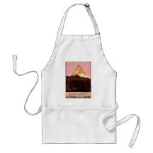 Vintage Travel Poster, Matterhorn, Switzerland Apron