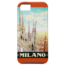 Vintage Travel Poster Milano, Italy iPhone 5 Cover