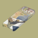 Vintage Travel Poster, Pilot Aeroplane Nice France casemate cases