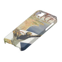 Vintage Travel Poster, Pilot Aeroplane Nice France Case For The iPhone 5