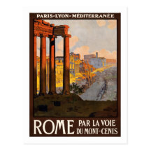 Vintage Travel Poster,Rome Postcard