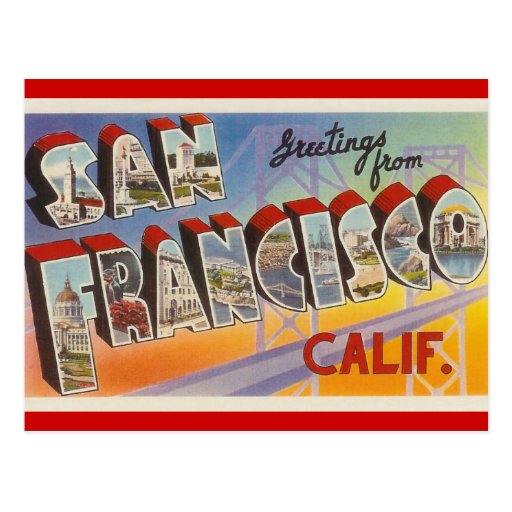 Vintage Travel San Francisco Post Card