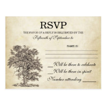 vintage tree old RSVP postcards