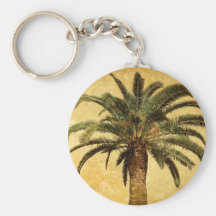 Vintage Tropical Palm Tree Key Chains