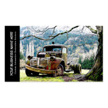 Vintage Truck Automotive Restoration Services Business Card Template