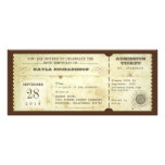 vintage typography birthday tickets custom invitations