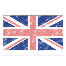 Vintage UK Flag Postcard