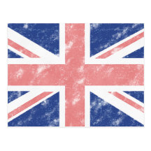 Vintage UK Flag Postcard